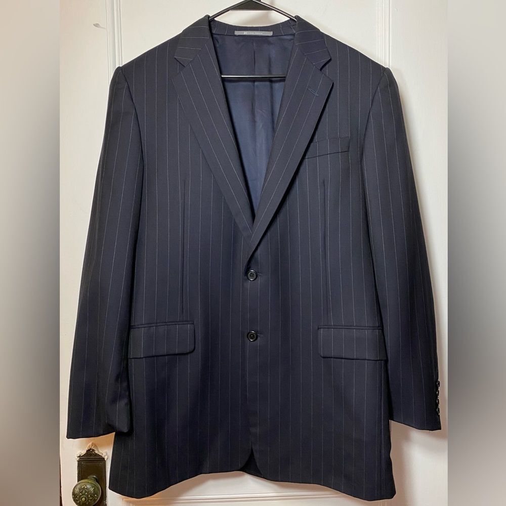 HICKEY FREEMAN Loro Piana Men's Madison Wool Pinstripe Blazer Jacket Sz 42L